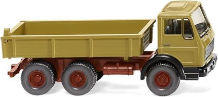 042406 H0 Mercedes Benz NG Düz Damperli Kamyon Hardal Sarısı Köri Sarısı Kahverengi İz HO 1:87