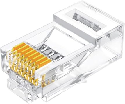 RJ45 Jack 8P8C Ethernet Konnektörü Altın Kaplama 102 Adet