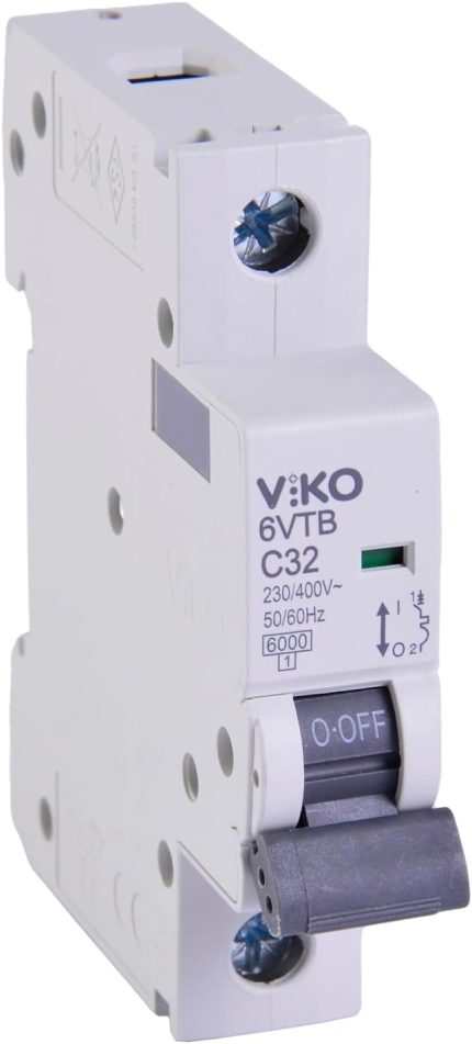 6VTB-1C32 Otomatik Sigorta 6kA C Tipi 1 Kutup 32A