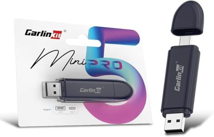 Mini SE Pro Kablosuz CarPlay Adaptörü/Kablosuz Android oto Adaptörü, Yüksek Dereceli Dayanıklılık, USB-C/A Evrensel Araç Adaptörü iOS/Android için