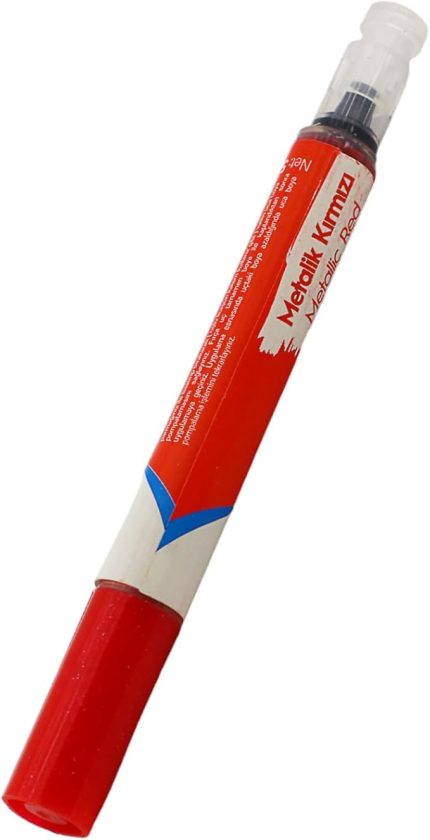 Oto Rötuş Kalemi 5 ML Araç Kaporta Tampon Çizik Giderici Fırça Yenileme Metalik Kırmızı Renk Boya