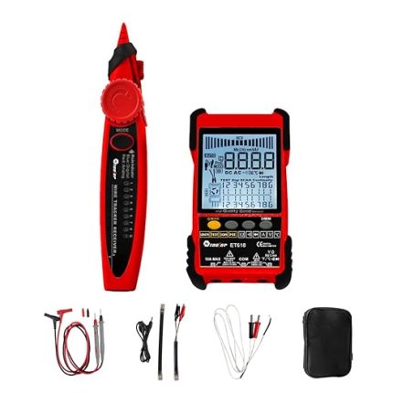 LCD Ekranlı El Taşınabilir Kablo Test Cihazı Analoglar Dijital Arama POE Test Kablosu Eşleştirme Hassasiyeti Ayarlanabilir Ağ Kablosu Uzunluğu Kısa Açık Devre Ölçü Takip Cihazları Çok
