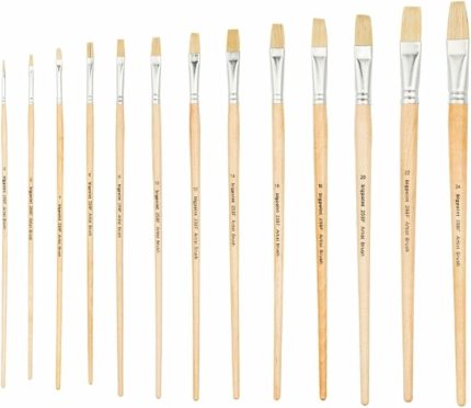 258F Serisi Doğal Kıl Düz Kesik Fırça No:24