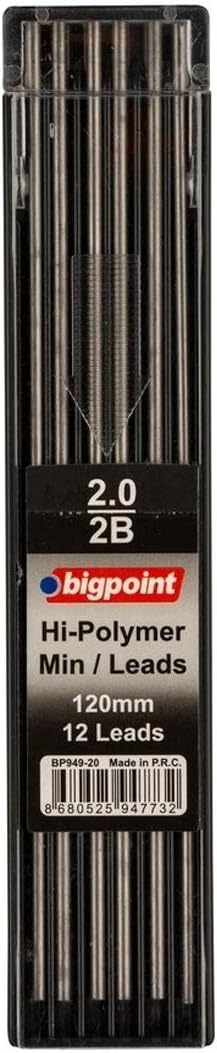 949 Portmin Yedek Uç 2B, 2mm 12'li Paket