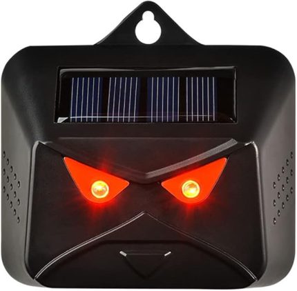 Çok Silikonlu Güneş Paneli Pili Çift Enerjili Hayvanlar Kovucu Köpek Kuş Kovucu Kırmızı LED Işık Yanıp Sönen Kovucu Caydırıcı Cihaz