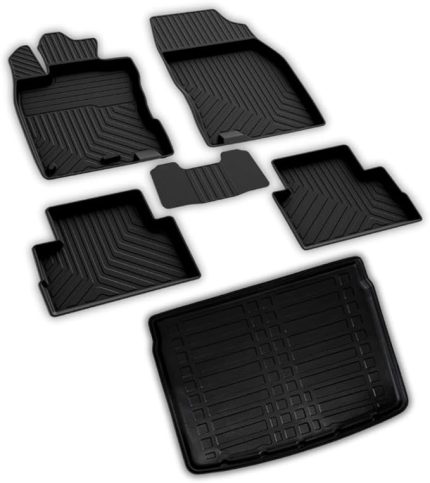 autoaccessories Nissan Qashqai ile Uyumlu 4D Paspas ve Visia Alt 3D Bagaj Havuzu 2014 2021