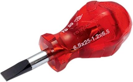 4110176525 Kraft Seri Düz Uçlu Topaç Tornavida, Kırmızı, 6.5 X 25 Mm