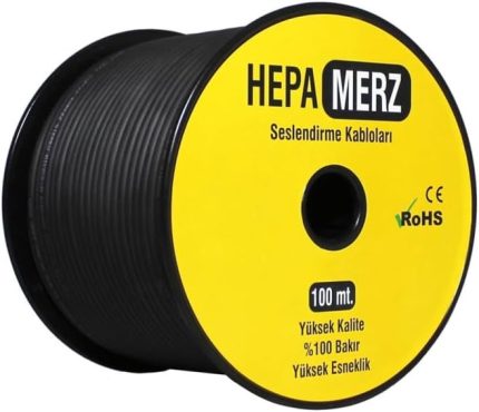 Merz EK-103 Mono Mikrofon Kablosu 1x0.22 mm 100 Mt.%100 Bakır (İNCE SLİM KABLO)