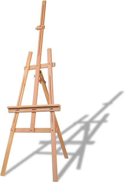 & sanat Şövale Ahşap Resim Sehpası Kayın Ağacından
