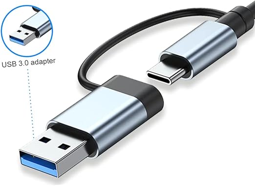 Çoklayıcı Adaptör 7in1 USB/Type-c To USB A, USB C Macbook uyumlu Çevirici Adaptör Çok Portlu Çoklayıcı 7 in 1 USB HUB (Gri) - Görsel 4