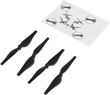 4 Adet Yedek Pervane,Yedek Pervane Seti, Drone Pervanesi, DJI Tello Yedek Parçaları için Karbon Fiber Pervane Bıçağı Uzaktan Kumanda Drone Bıçağı (Siyah), Yedek Pervane Seti, 4 Adet Yeniden