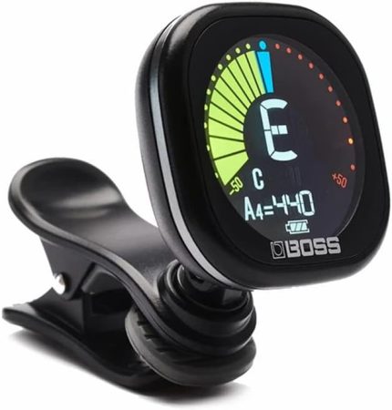 TU-05 Clip on Tuner, büyük renkli ekran ve şarj edilebilir pil konforu