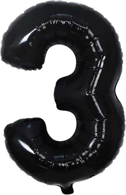 Balon Siyah 3 Rakamı 34 İnç 80 cm