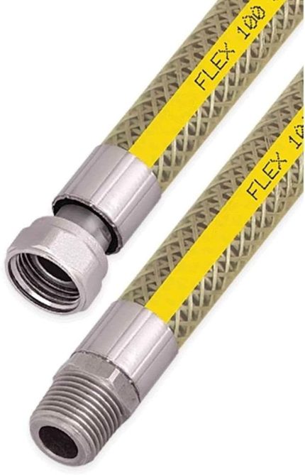 Ocak Fırın Doğalgaz Bağlantı Fleksi Extra Korumalı Hortum 1 Metre
