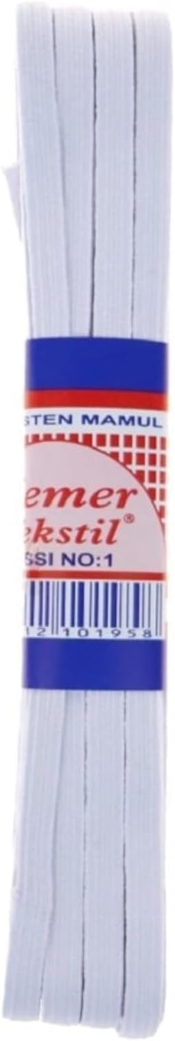 Yassı Don Lastiği – Bel, Don ve Etek İçin Geniş Lastik, 10 Metre (1 cm Kalınlık)