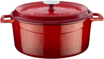 Döküm Yuvarlak Tencere, Trendy, 28 cm, 6.71 L Hacim, Kırmızı