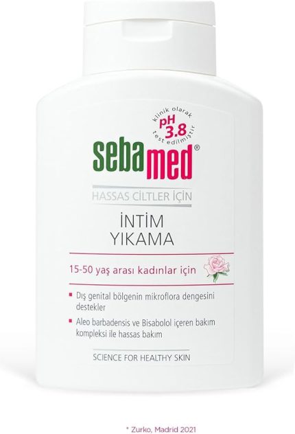 İntim Yıkama Jeli - Hassas Ciltler için ph 3.8 Dış Genital Bölge Temizleyici İntim Bakım Ürünü 200ml
