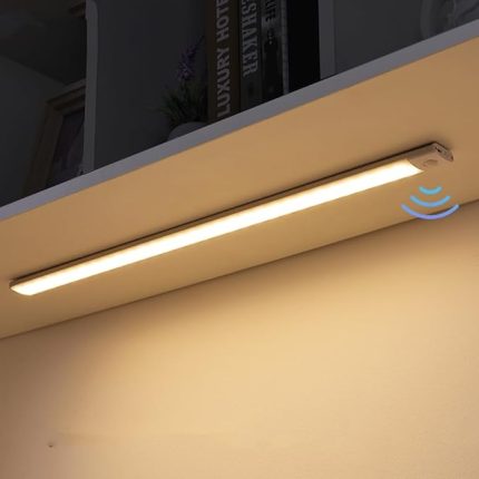 Hareket Sensörlü 3 Işık Modlu Lamba Dolap Mutfak Işığı - 40 Led - 40 Cm Usbli-Şarj