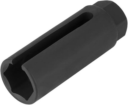Araba Oksijen Sensörü Soketi, Siyah Krom-Vanadyum Çelik Oksijen Sensörü Soketi, Evrensel Araba O2 Oksijen Sensörü Sökme Soketi 7/8 "22mm 3/8" Tahrik Aracı O2 Sensör Anahtarı
