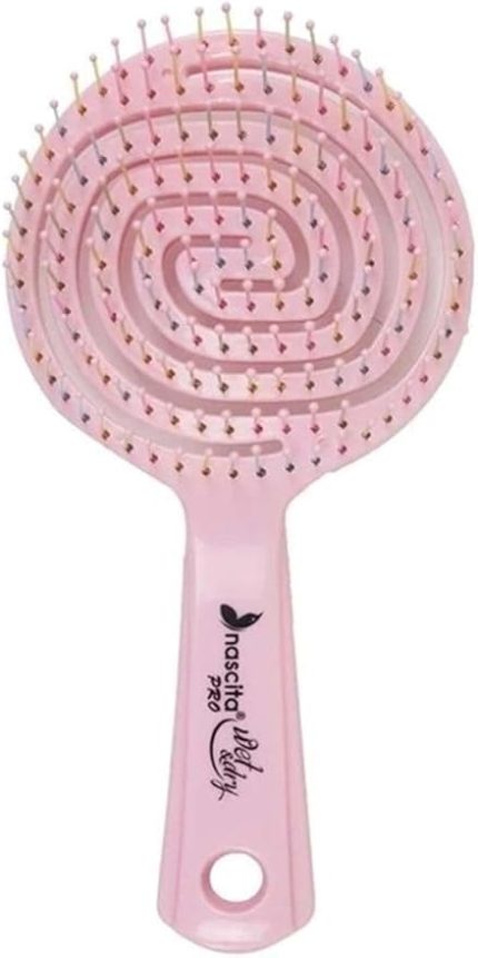 Pro 3D Flexi Kontrol Açma Tarama Saç Fırçası Pembe - 40