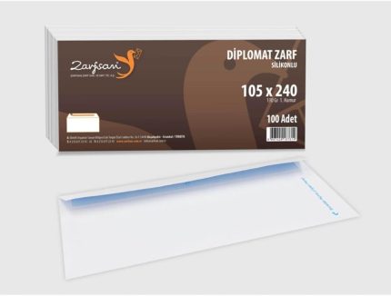 Zarf Düz 10,5x24 110 Gram 1.hamur 100 Adet