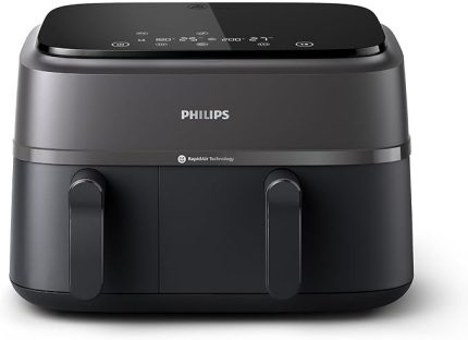 3000 Serisi Airfryer Çift Hazneli, Rapid Air Plus Teknolojisi, 8 Ayarlı Dijital Ekran, HomeID Uygulaması, NA350/00