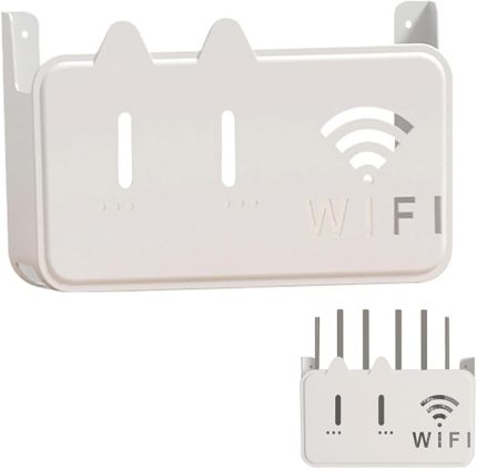 Yönlendirici Raf, Wifi Yönlendirici Saklama Kutusu, Duvar için Kutu Rafları, Teller, Yönlendiriciler, TV Set Üstü Kutular, Uzaktan Kumanda vb. Depolama için Duvara Monte Wifi Saklama Kutusu