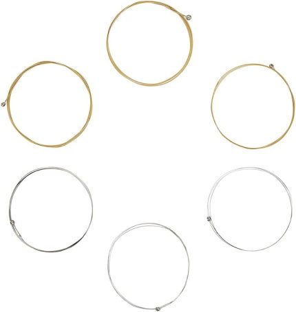 6 Adet Gitar Teli Seti Yedek Paslanmaz çelik Merserize Dize Gitar Telleri Klasik Halk Gitar Için Değiştirme