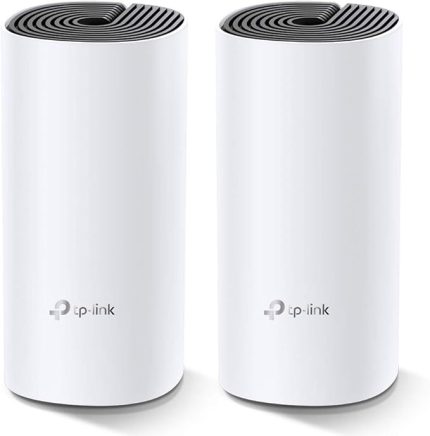 Deco M4 2-pack, AC1200 Mbps, Dual-Band, Gigabit Portları, 100 Cihaza Kadar Bağlanılabilirlik, 260 m²'ye Kadar Kapsama, Mobil Uygulama ile Kolay Kurulum, Wi-Fi 5 Mesh Sistemi