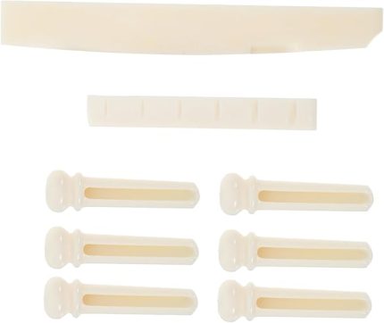 1set Folk Gitar Aksesuarları Kemik Köprü Pimleri Ve Köprü Eşikleri Seti Akustik Gitar Kalitesini Artırmak Için Kolay Değişim İmkanıyla Tasarlandı