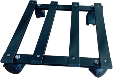 Metal Tasarım Tekerlekli Saksı Altlığı 30 Cm Taşınabilir Hareketli Saksılık Damacana Altlığı