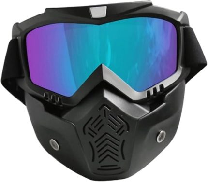 Motorcycle Face Mask Gözlükler ile Detaylı Tasarım Tpu Çerçeve ve Lens Ayarlanabilir Elastik Bant Kış Sporları İçin Motosiklet ve Snowboard Kullanımı