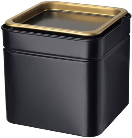 BLOMNING Kahve/Çay Kutusu, Siyah ve Altın Renkli, 10x10x10 Santimetre, 203.732.06