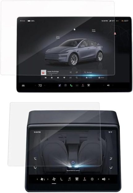 Case Multimedya Ve Arka Ekran 9H Nano Ekran Koruyucu Tesla Y Juniper 2025 ile uyumlu