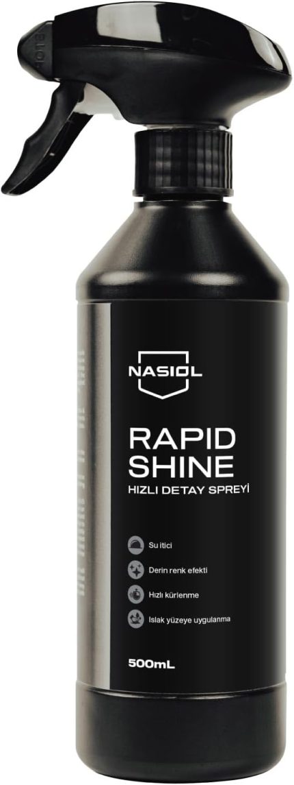 Rapidshine Araçlar için Hızlı Nano Detailer Spreyi 500 ml, Kolay Uygulama, 6 Ay Dayanım