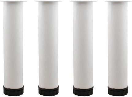 Ayarlanabilir Mobilya Kanepe Baza Koltuk Metal Destek Yükseltici Beyaz Ayağı Ayakları 25 cm 4 Adet