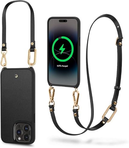Ciel by CYRILL iPhone 14 Pro Max Askılı Kılıf Classic Charm Mag MagSafe özellikli Black - ACS04882