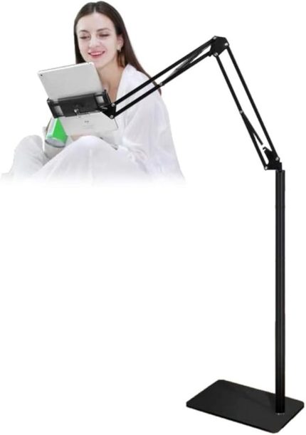 HT-47 Metal Cep Telefonu ve Tablet Standı Döner Başlıklı Dirsekli