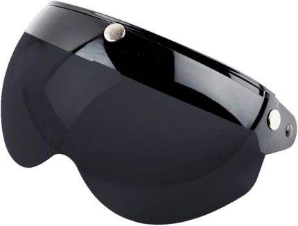 3 Yapış Retro Visor Rüzgar Geçirmez Güneş Kalkanı Yarım Yüz Motosiklet Kaskları Açık Sürüş Için Visor (Gonetrev3c1bgezo0-12)