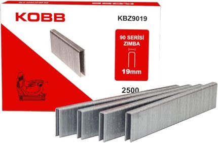 KBZ9019 19mm 2500 Adet 90 Serisi Ağır Hizmet Tipi Zımba Teli, Gri