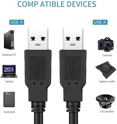 Plus PX-USB05 0.5 Metre USB to USB Kablo, Notebook Soğutucu Kablosu, Kısa Usb Kablo - Görsel 3