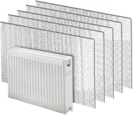 Ev ve Işyeri İçin 5 Adet Radyatör Petek Arkası Yalıtım Levhası Plakası 1 cm