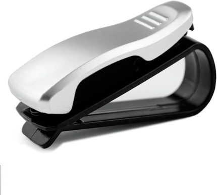 Oto Araç İçi Mandallı Gözlük Tutucu Güneş Gözlüğü Tutma Klipsi Gümüş - AL2994