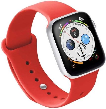 42-44 Mm Silikon Kayış Kırmızı