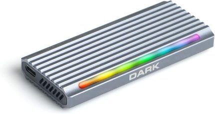 USB 3.2 Gen2 Type C - M.2 NVMe & SATA SSD RGB Led'li Disk Kutusu (DK-AC-DSEM5)