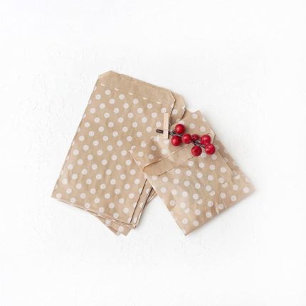 kese kağıdı, kraft-beyaz Puantiyeli (11x20-100 adet)