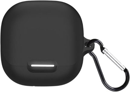 Anker Soundcore Liberty 4 NC için Kılıf Askılı Mat Silikon Siyah [Soundcore Liberty 4 NC ile Uyumlu Kılıf - Siyah]