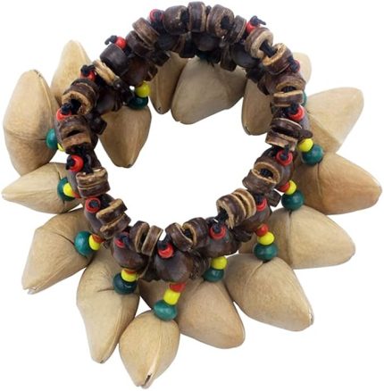 Djembe Afrika Davul Conga Perküsyon Aksesuarları için el yapımı Fındık Kabuk Bilezik El Zili