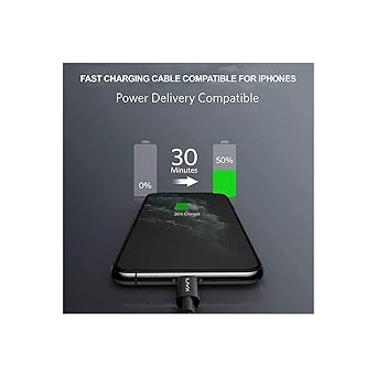 Horizontal 20W Type C to Lightning 1 Metre iPhone iPad Hızlı Şarj ve Data Kablosu Space Gray - Görsel 2