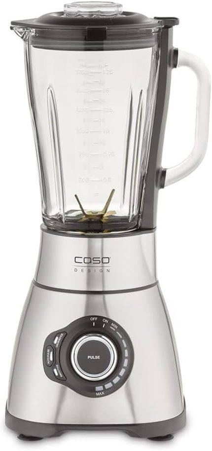 B 1800 PowerBlender Seti - Blender, 28.000 devir/dakika, Cam Kap 1,75 L, İçecek Şişesi ve Doğrayıcı Dahil, Mikser Test Birincisi, Çok İyi, Paslanmaz Çelik